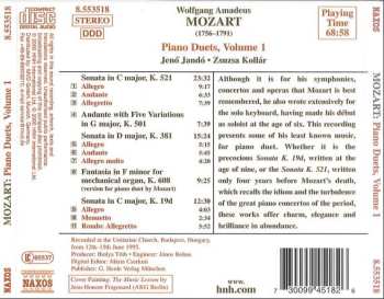 CD Wolfgang Amadeus Mozart: Piano Duets Volume 1