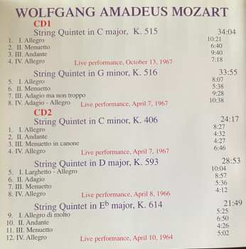 2CD Wolfgang Amadeus Mozart: 5 String Quintets. Live At The Library Of Congress Vol.2
