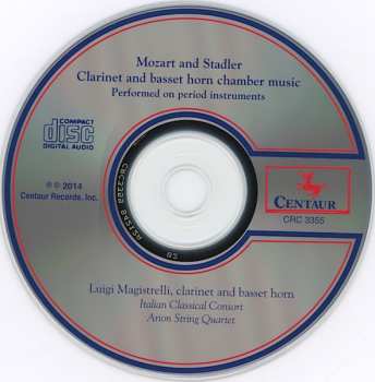 CD Wolfgang Amadeus Mozart: Mozart And Stadler | Clarinet And Basset Horn Chamber Music