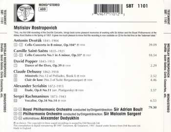 CD Mstislav Rostropovich: Dvorak & Saint-Saëns Cello concertos, Popper, Debussy, Scriabin, Rachmaninov