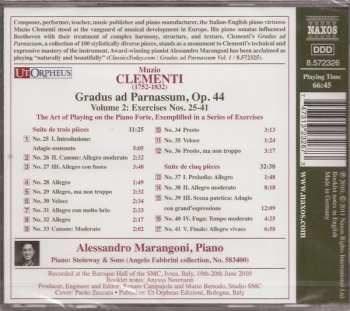 CD Muzio Clementi: Gradus Ad Parnassum, Op. 44 Volume 2: Exercises Nos. 25-41