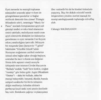 CD Nargiz Aliyarova: Plays Azerbaijani Music