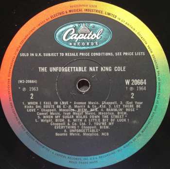 LP Nat King Cole: The Unforgettable Nat King Cole CLR