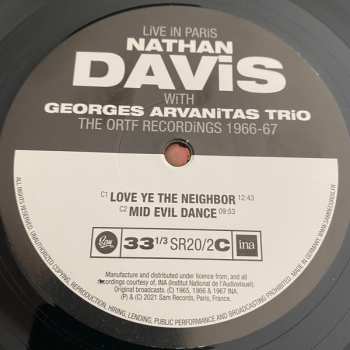 3LP Nathan Davis: Live In Paris - The ORTF Recordings 1966/67
