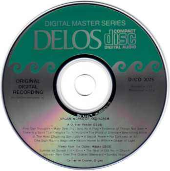 CD Ned Rorem: Organ Works By Ned Rorem