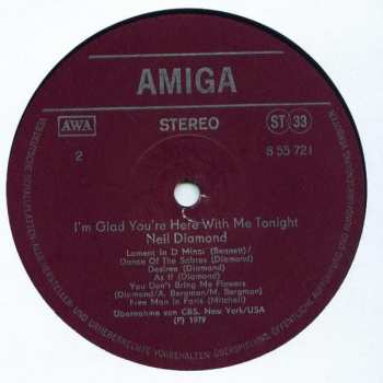 LP Neil Diamond: I'm Glad You're Here With Me Tonight