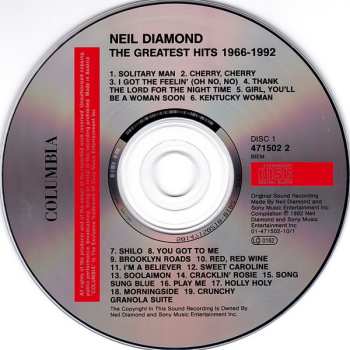 2CD Neil Diamond: The Greatest Hits 1966-1992