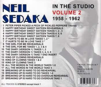 CD Neil Sedaka: Neil Sedaka In The Studio 1958 - 1962 Volume 2