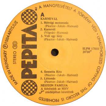 LP Neoton Família: Karnevál