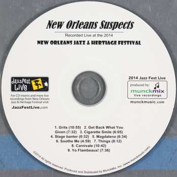 CD The New Orleans Suspects: Live At 2014 New Orleans Jazz & Heritage Festival