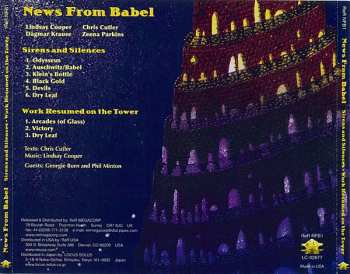 CD News From Babel: Sirens And Silences · Work Resumed On The Tower