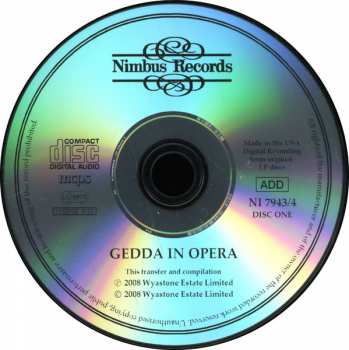2CD Nicolai Gedda: Nicolai Gedda In Opera