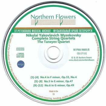 5CD Nikolai Myaskovsky: Complete String Quartets Nos. 1-13