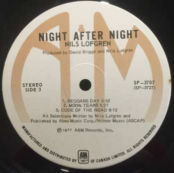 2LP Nils Lofgren: Night After Night