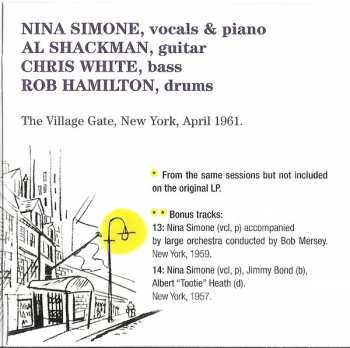 CD Nina Simone: At The Village Gate