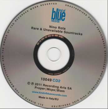 2CD Nino Rota: Centenary: 34 Rare & Unavailable Soundtracks Film Music 1933-1979 (World Premiere Edition)