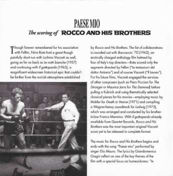 2CD Nino Rota: Rocco E I Suoi Fratelli (Expanded Original Motion Picture Soundtrack - 60th Anniversary Edition) LTD