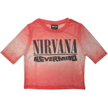 Merch Nirvana: Frauen Crop Top Nevermind Wavy Logo Nirvana