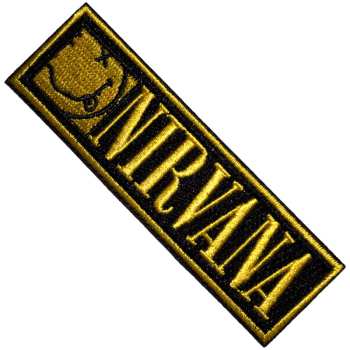Merch Nirvana: Aufnäher Logo Nirvana & Happy Face Bordered Small