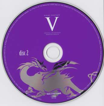 2CD Nobuo Uematsu: Final Fantasy V Original Soundtrack Remaster Version = ファイナルファンタジーV オリジナル・サウンドトラック リマスターバージョン