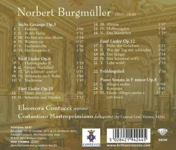 CD Norbert Burgmüller: Lieder - Piano Sonata Op. 8