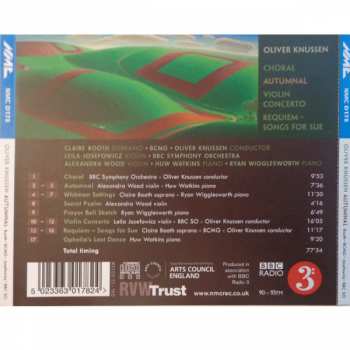 CD Oliver Knussen: Choral / Autumnal / Violin Concerto / Requiem - Songs For Sue