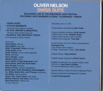 CD Oliver Nelson: Swiss Suite