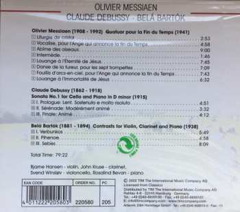 CD Claude Debussy: Quatuor Pour La Fin Du Temps, A.M.O.