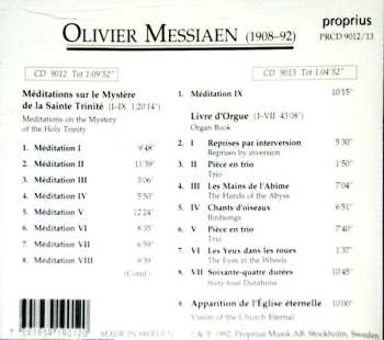 2CD Olivier Messiaen: Méditations Sur Le Mystère De La Sainte Trinité, Livre D'Orgue, Apparition De L'Église Éternelle