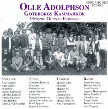 CD Göteborgs Kammarkör: Olle Adolphson, Göteborgs Kammarkör