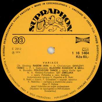 LP Orchestr Josefa Vobruby: Variace