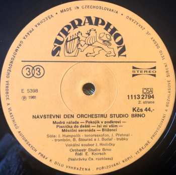 LP Brno Radio Pops Orchestra: Návštěvní Den Orchestru Studio Brno