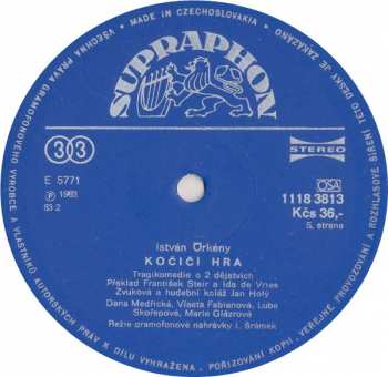 3LP Örkény István: Kočičí Hra (3xLP)