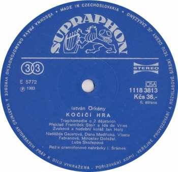 3LP Örkény István: Kočičí Hra (3xLP)