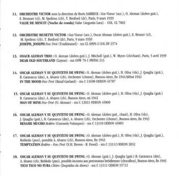 CD Oscar Aleman: Buenos-Aires - Paris 1928 - 1943