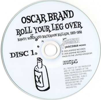 2CD Oscar Brand: Roll Your Leg Over: Bawdy Songs And Backroom Ballads, 1955-1958