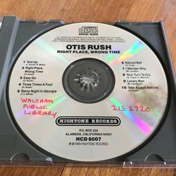 CD Otis Rush: Right Place, Wrong Time