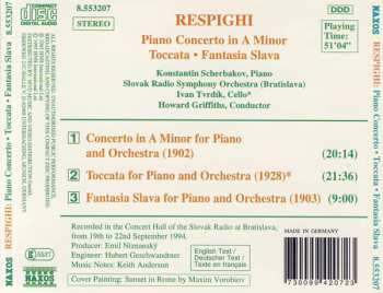 CD Ottorino Respighi: Piano Concerto In A Minor • Toccata • Fantasia Slava