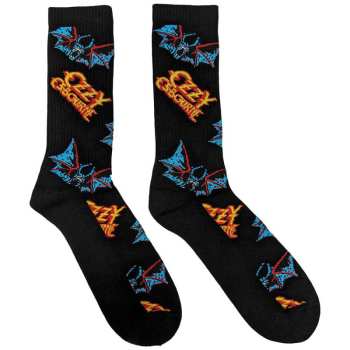 Merch Ozzy Osbourne: Ozzy Osbourne Unisex Ankle Socks: Logos & Bats (black) (uk Size 4 - 7) 36 - 42