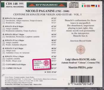 3CD/Box Set Niccolò Paganini: Centone Di Sonate For Violin And Guitar - Complete Edition