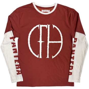 Merch Pantera: Layered Long Sleeve T-Shirt Frayed Logo Pantera