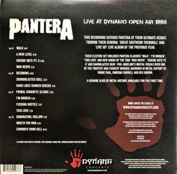 2LP Pantera: Live At Dynamo Open Air 1998