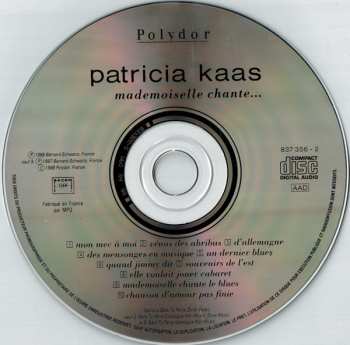 CD Patricia Kaas: Mademoiselle Chante...