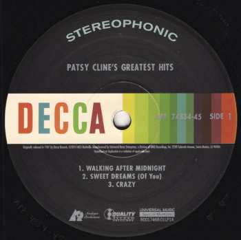 2LP Patsy Cline: Greatest Hits