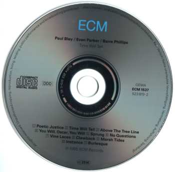 CD Evan Parker: Time Will Tell