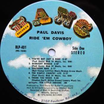 2CD Paul Davis: Ride 'em Cowboy / Paul Davis (1980) / Cool Night