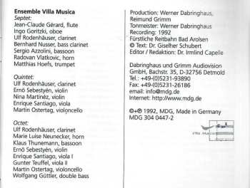 CD Paul Hindemith: Septet (1948) / Clarinet Quintet Op. 30 (First Version) / Octet (1957/58)