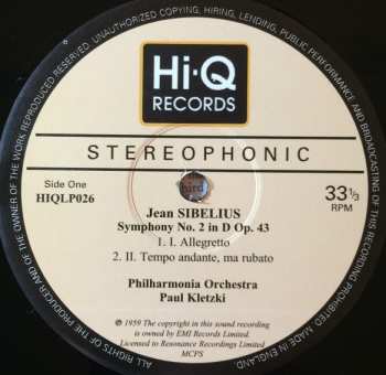 LP Paul Kletzki: Symphony No.2 In D Major