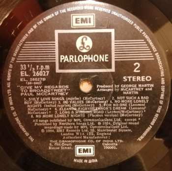 LP Paul McCartney: Give My Regards To Broad Street