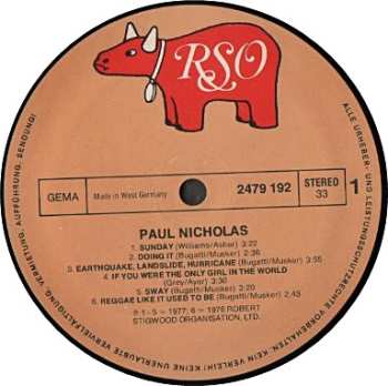 LP Paul Nicholas: Paul Nicholas